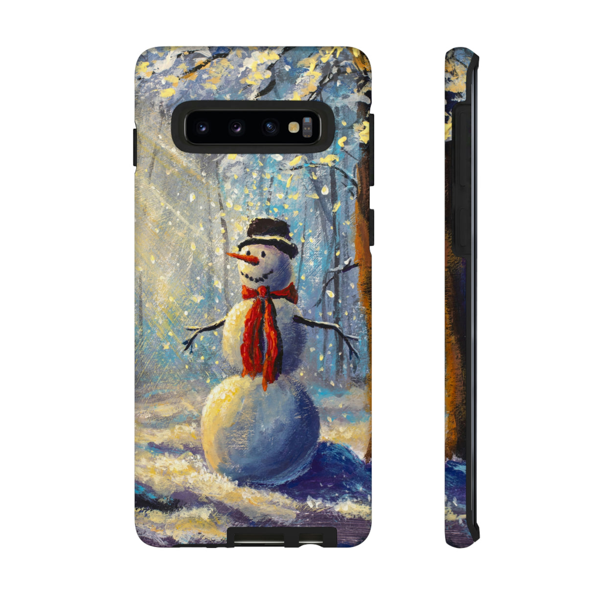 Happy Snowman Android Case (Protective) Samsung Galaxy S10 Matte Phone Case