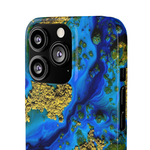 Blue Clear Ocean Ink Art iPhone Case (Slim) Phone Case