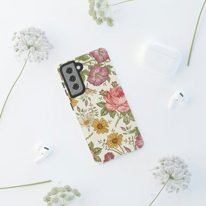 Fabric Vintage Flower Samsung Case (Protective) Phone Case