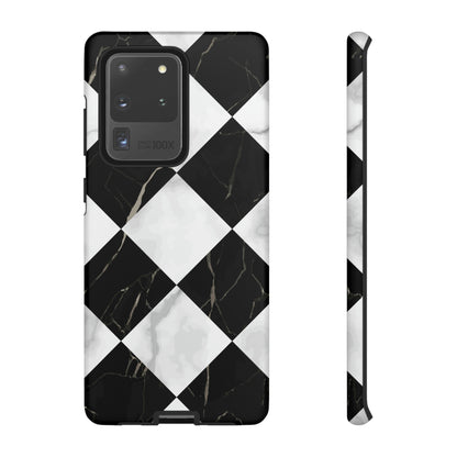 Check Marble Android Case (Protective) Samsung Galaxy S20 Ultra Matte Phone Case