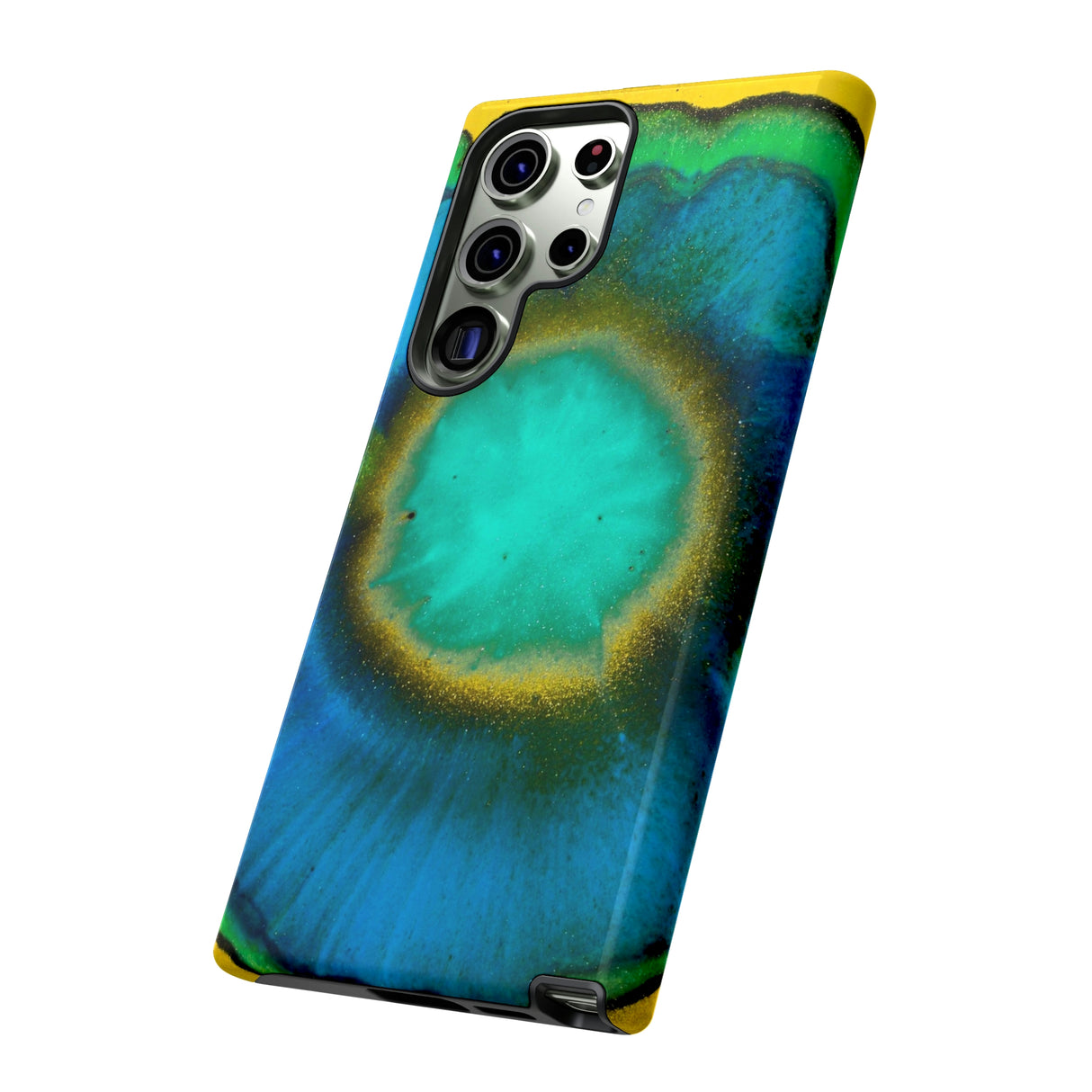 Neon Blue Ink Art Android Case (Protective) Phone Case