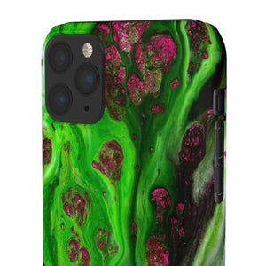 Toxic Green Ink Art iPhone Case (Slim) Phone Case