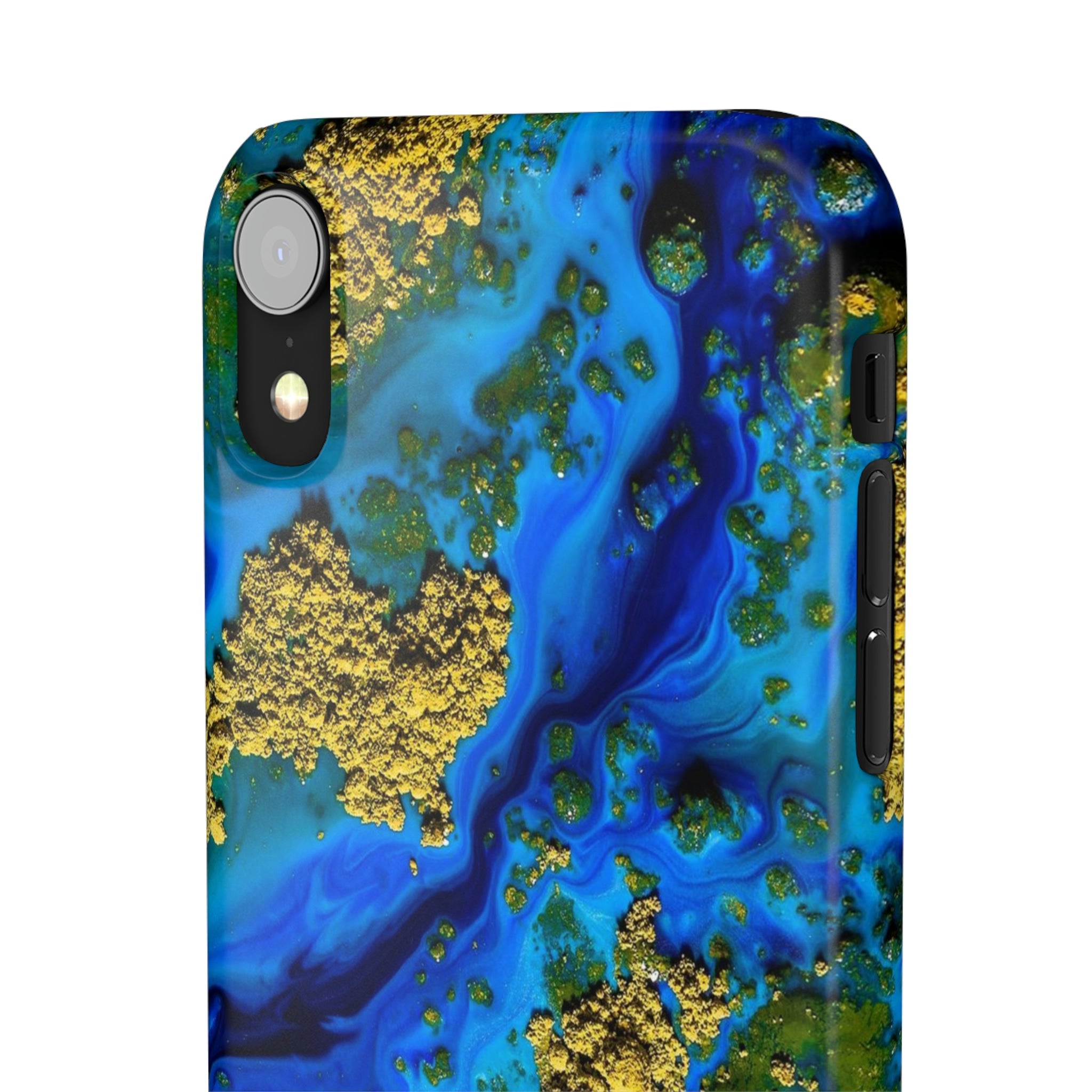 Blue Clear Ocean Ink Art iPhone Case (Slim) Phone Case