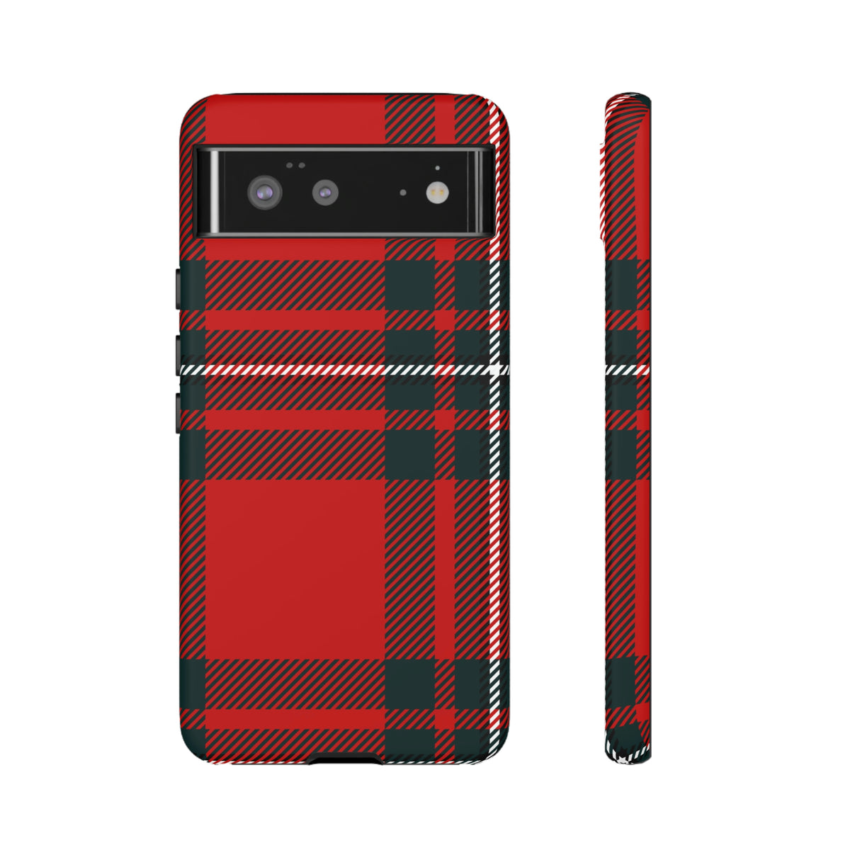 Plaid Pattern Red Android Case (Protective) Google Pixel 6 Matte Phone Case