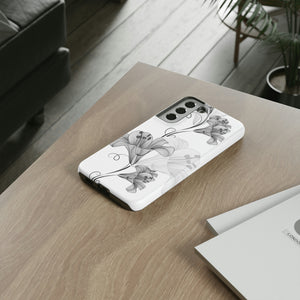 Lily Flower Monochrome Android Case (Protective) Phone Case