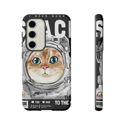 Space Cute Cat Android Case (Protective) Samsung Galaxy S23 Glossy Phone Case