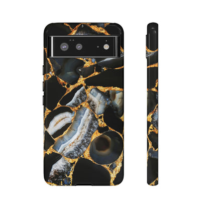 Dark Agate Marble Android Case (Protective) Google Pixel 6 Glossy Phone Case