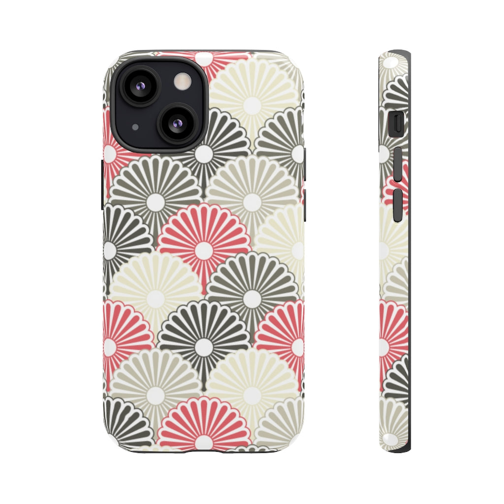 Japanese Flower Pattern iPhone Case (Protective) iPhone 13 Mini Glossy Phone Case