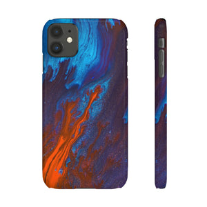 Orange Flame Ink Art iPhone Case (Slim) iPhone 11 Glossy Phone Case