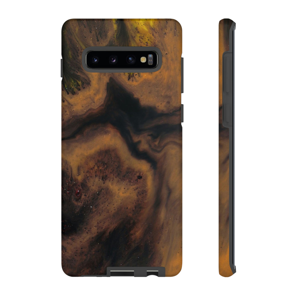 Brown Earth Ink Art Android Case (Protective) Samsung Galaxy S10 Plus Matte Phone Case