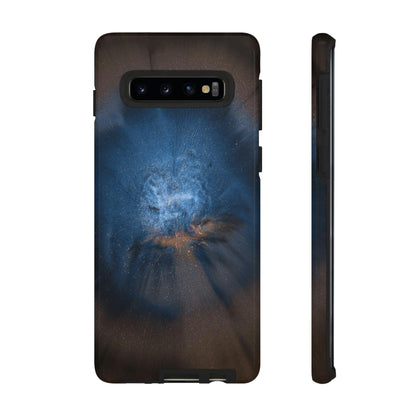 Blue Space Ink Art Android Case (Protective) Samsung Galaxy S10 Glossy Phone Case