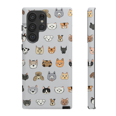 Cats n Dogs Pattern Android Case (Protective) Samsung Galaxy S22 Ultra Matte Phone Case