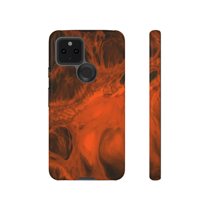 Red Flame Ink Art Android Case (Protective) Google Pixel 5 5G Glossy Phone Case