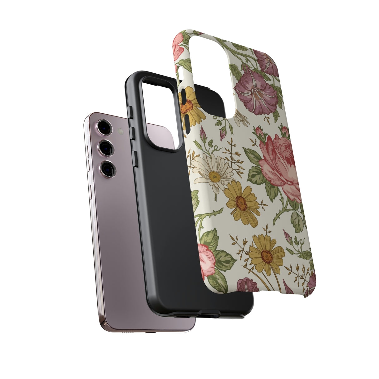 Fabric Vintage Flower Samsung Case (Protective) Phone Case