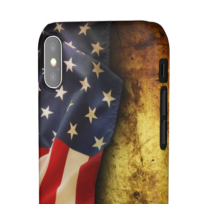 Close up of American flag Samsung/iPhone (Slim) iPhone XS Matte Phone Case