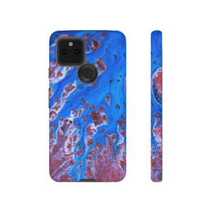 Bright Blue Ink Art Android Case (Protective) Google Pixel 5 5G Matte Phone Case