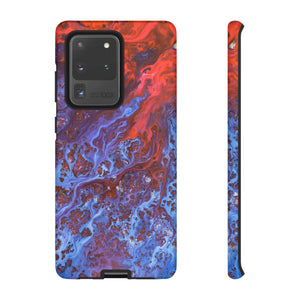 Blue Lava Ink Art Android Case (Protective) Samsung Galaxy S20 Ultra Matte Phone Case