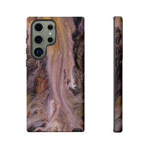 Pink Marble Ink Art Android Case (Protective) Samsung Galaxy S23 Ultra Glossy Phone Case