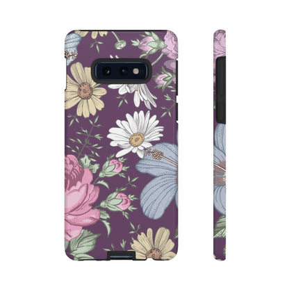 Purple Grass Vintage Flower Samsung Case (Protective) Samsung Galaxy S10E Glossy Phone Case