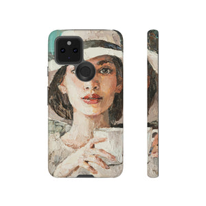 Lady White Hat Android Case (Protective) Google Pixel 5 5G Glossy Phone Case