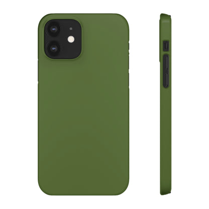 Dark Olive Green iPhone Case (Slim) iPhone 12 Glossy Phone Case