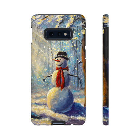 Happy Snowman Android Case (Protective) Samsung Galaxy S10E Glossy Phone Case