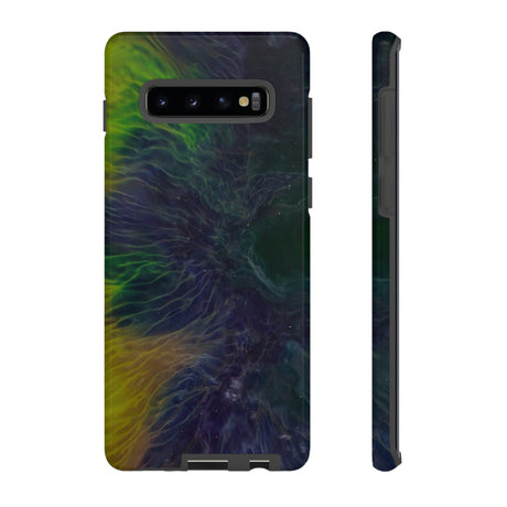 Dark Blue Ink Art Android Case (Protective) Samsung Galaxy S10 Plus Glossy Phone Case