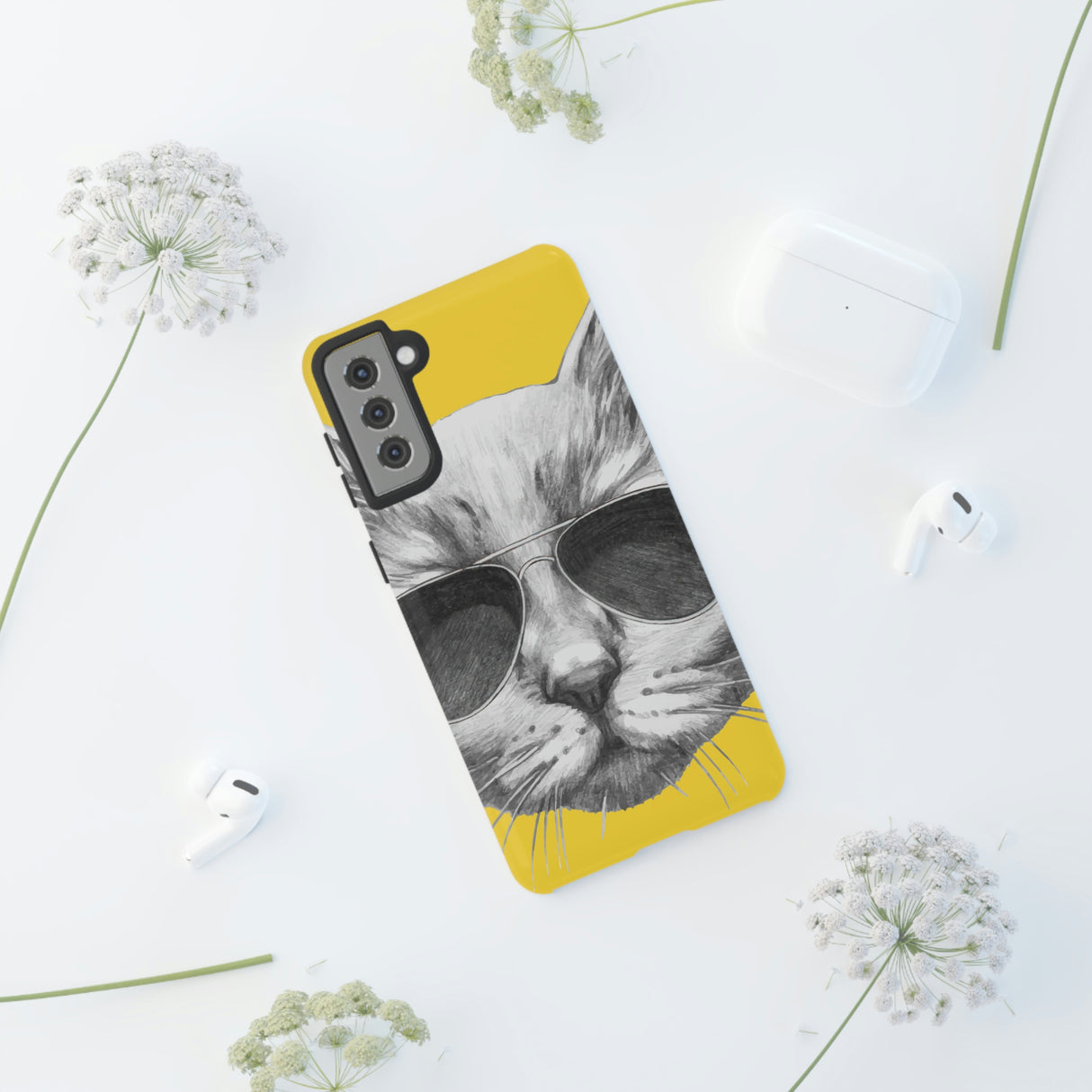 Cool Cat Portrait Android Case (Protective) Phone Case