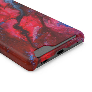 Neon Red Ink Art Android Case (Card) Phone Case