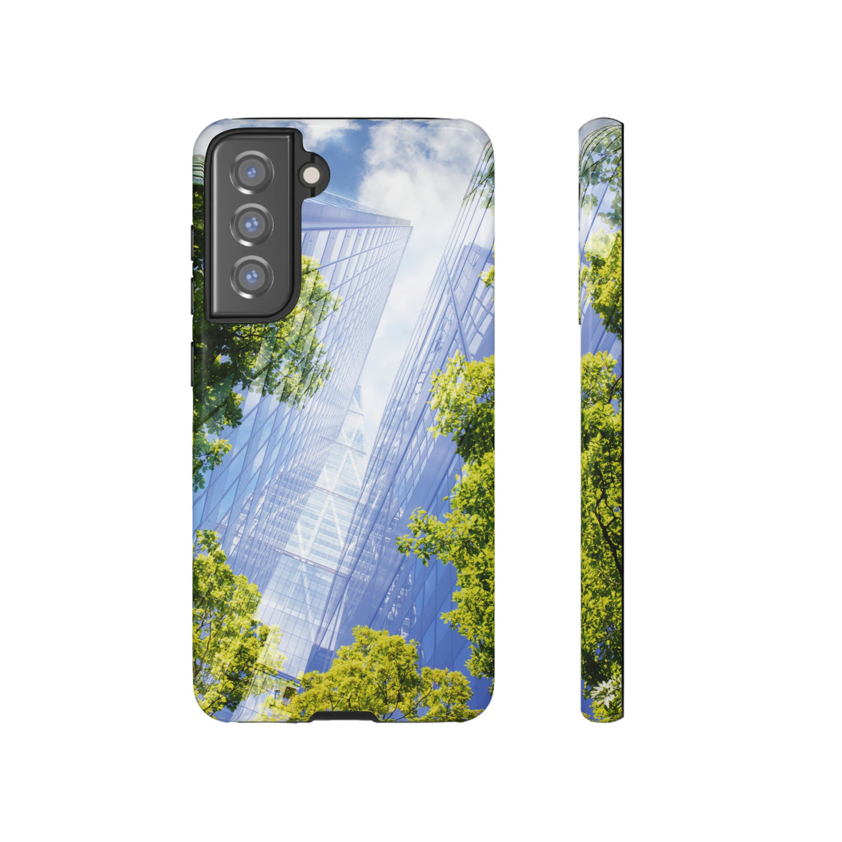 Green City Android Case (Protective) Samsung Galaxy S21 FE Glossy Phone Case