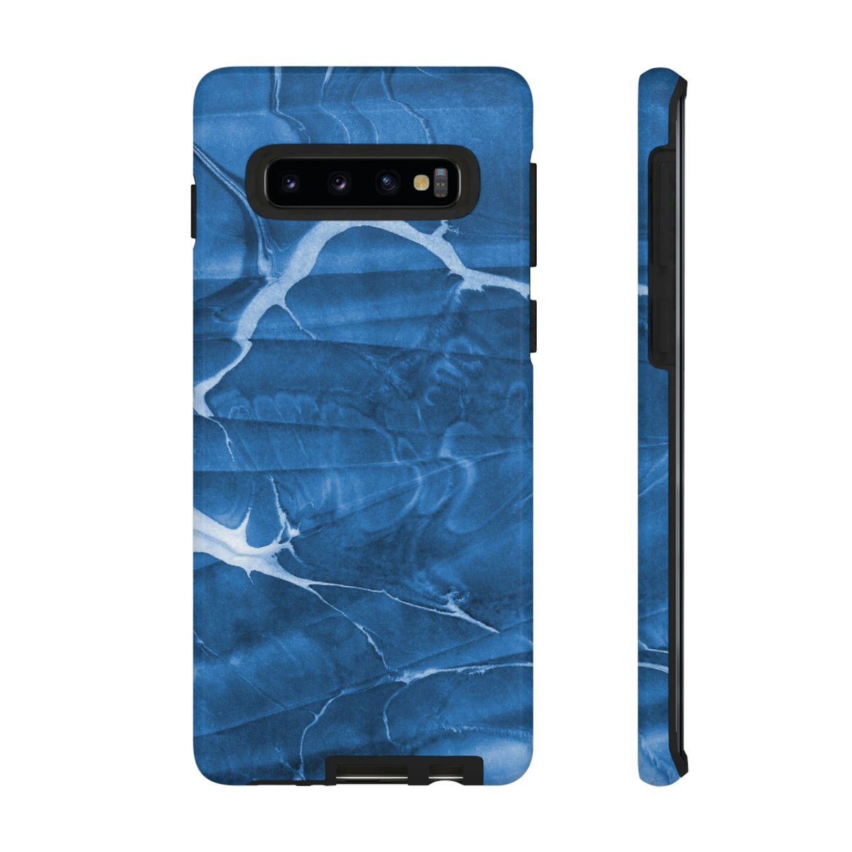 Ebru Blue Android Case (Protective) Samsung Galaxy S10 Glossy Phone Case