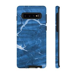 Ebru Blue Android Case (Protective) Samsung Galaxy S10 Glossy Phone Case