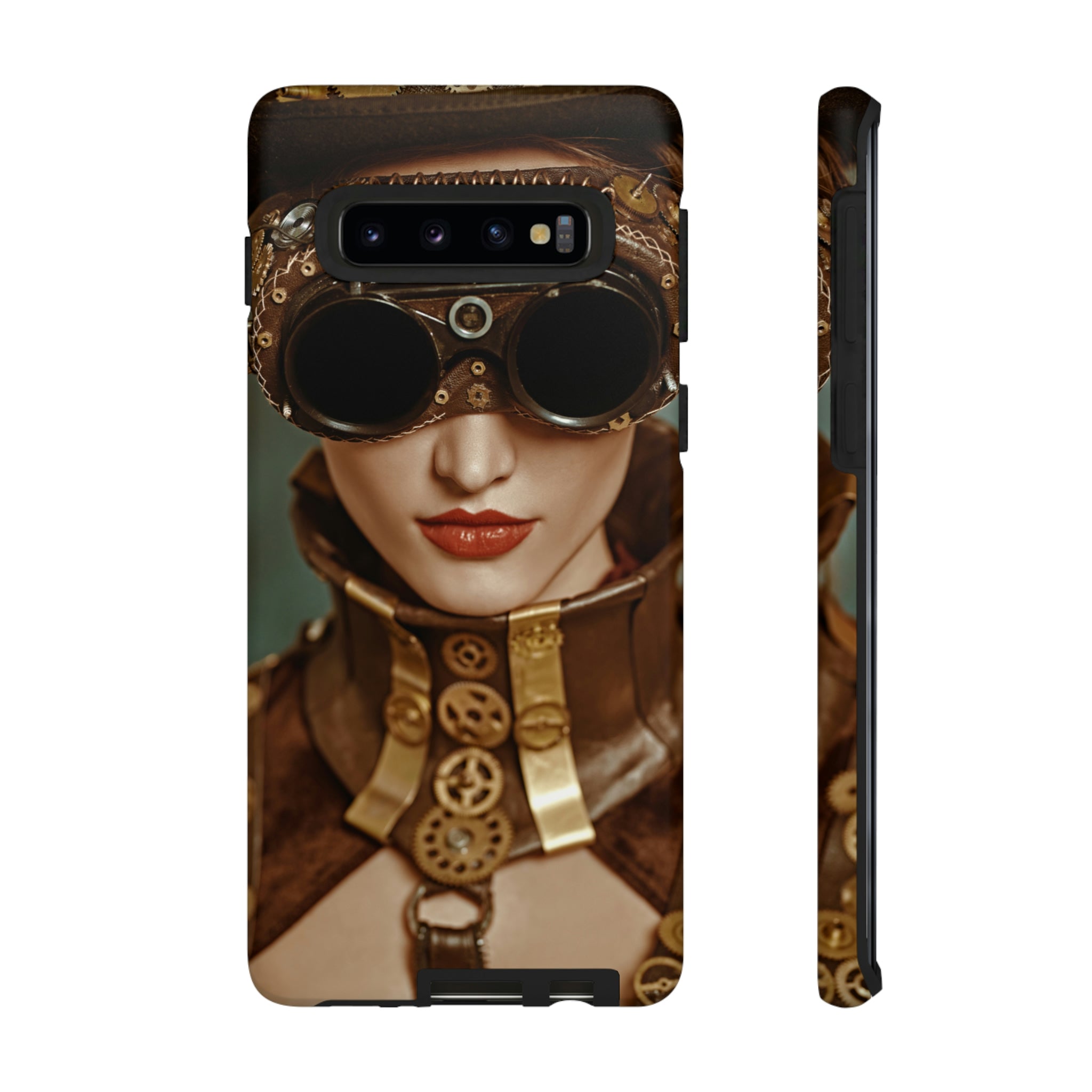 Steampunk Lady Android Case (Protective) Samsung Galaxy S10 Matte Phone Case