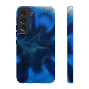 Blue Star Marble Ink Art Android Case (Protective) Samsung Galaxy S22 Glossy Phone Case