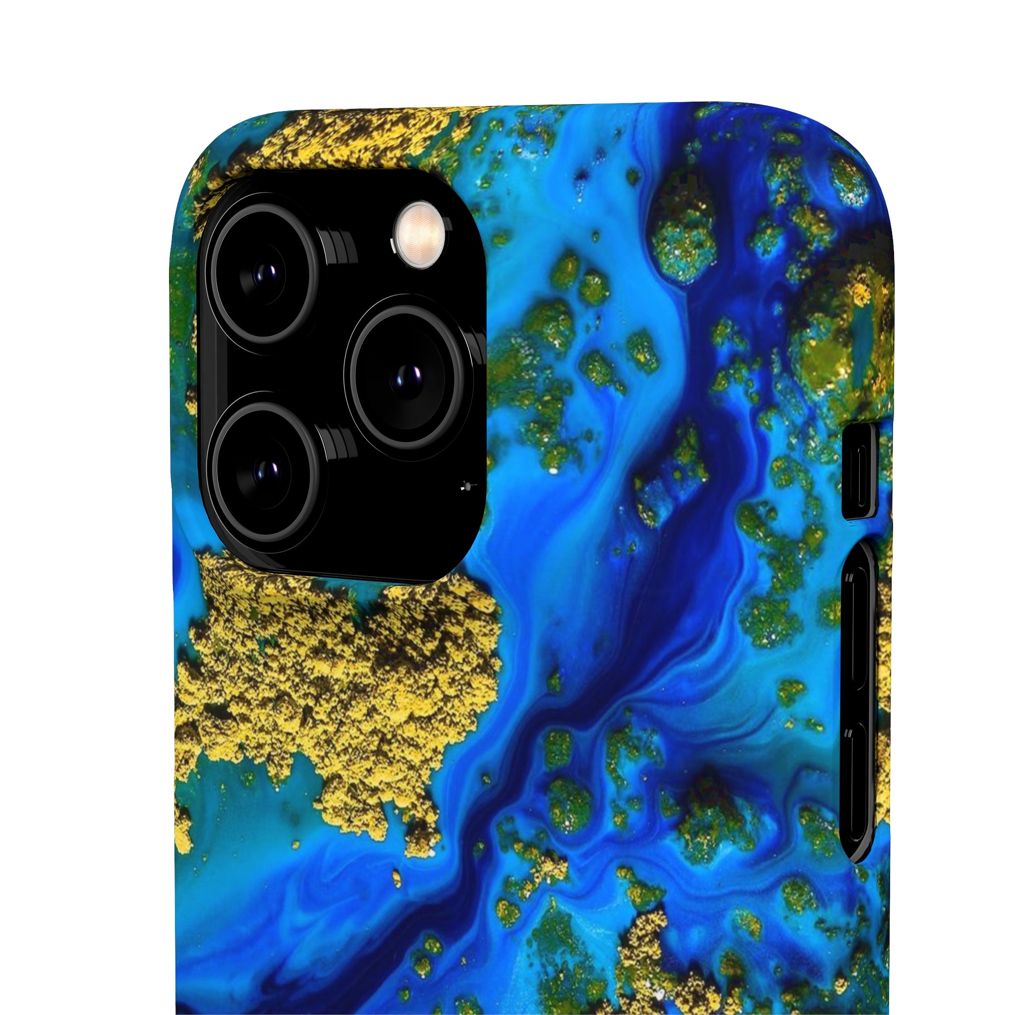 Blue Clear Ocean Ink Art iPhone Case (Slim) Phone Case