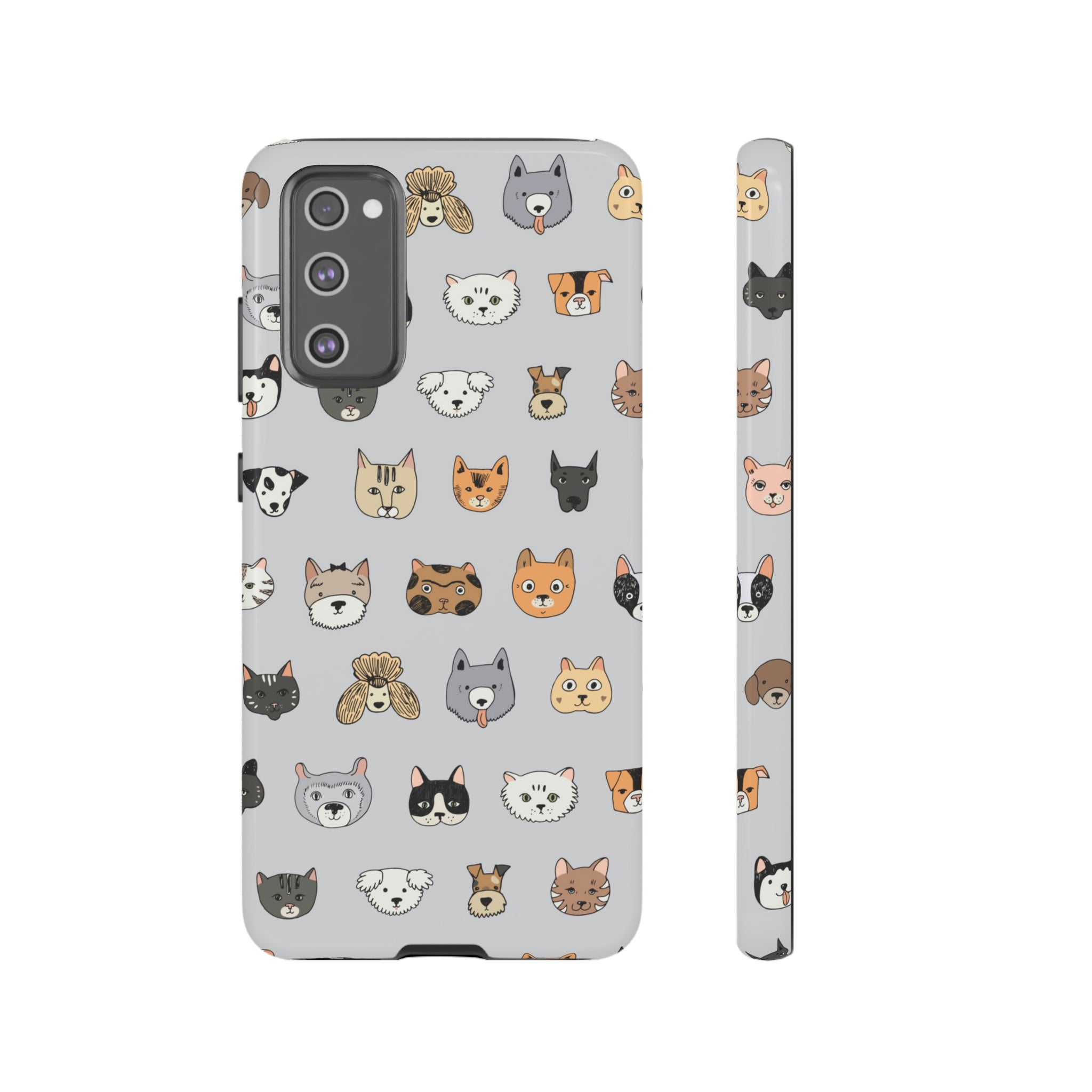 Cats n Dogs Pattern Android Case (Protective) Samsung Galaxy S20 FE Glossy Phone Case