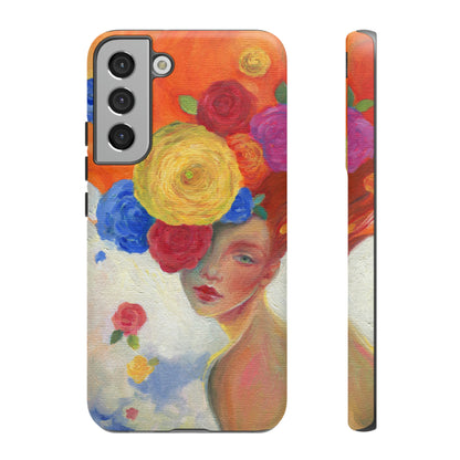 Flower Woman Android Case (Protective) Samsung Galaxy S22 Plus Matte Phone Case