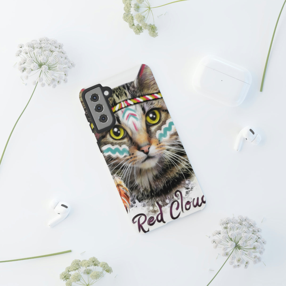 Red Cloud Cat Android Case (Protective) Phone Case