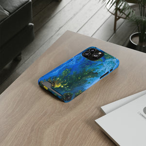 Blue Globe Ink Art iPhone Case (Card) Phone Case