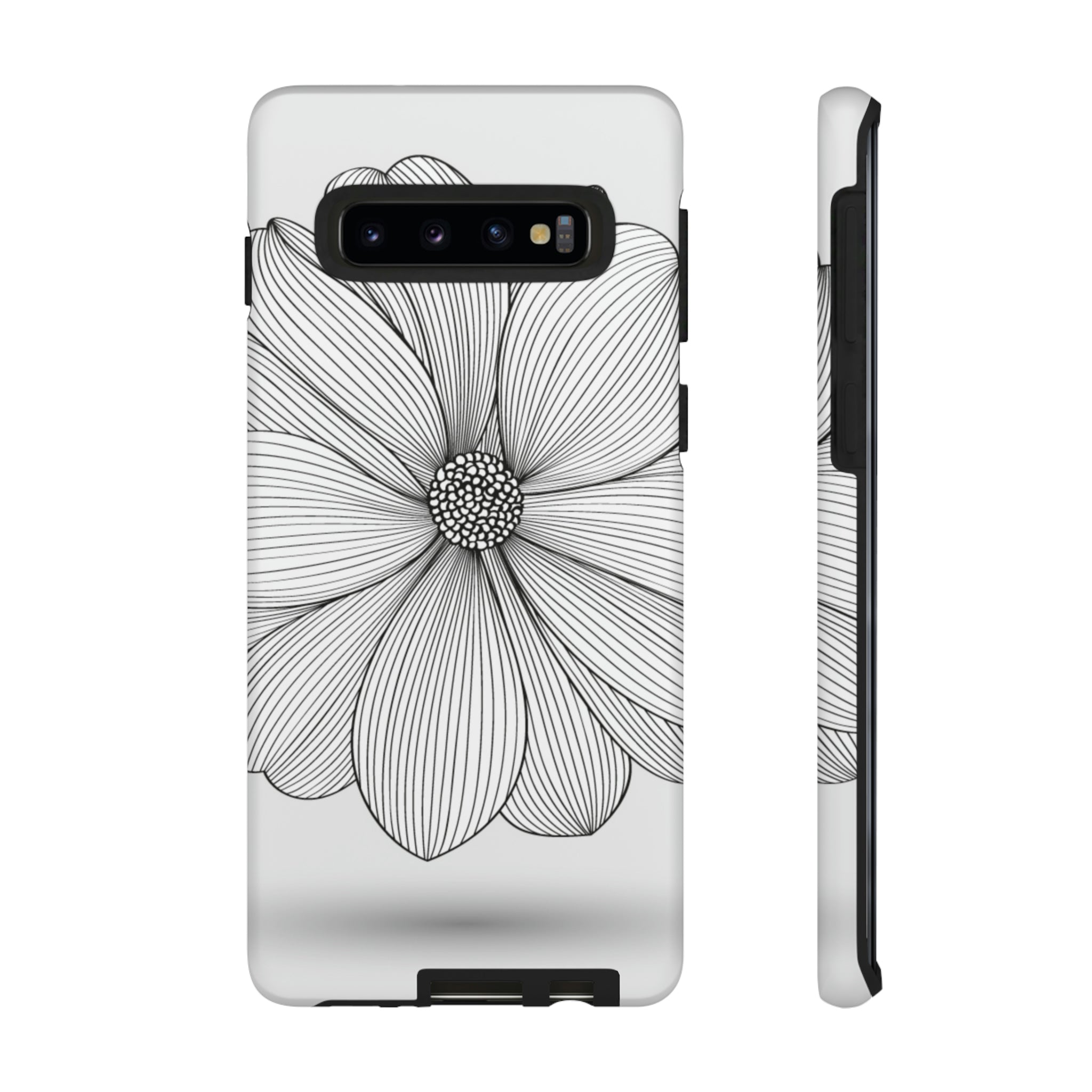 Black n White Dahlia Android Case (Protective) Samsung Galaxy S10 Matte Phone Case