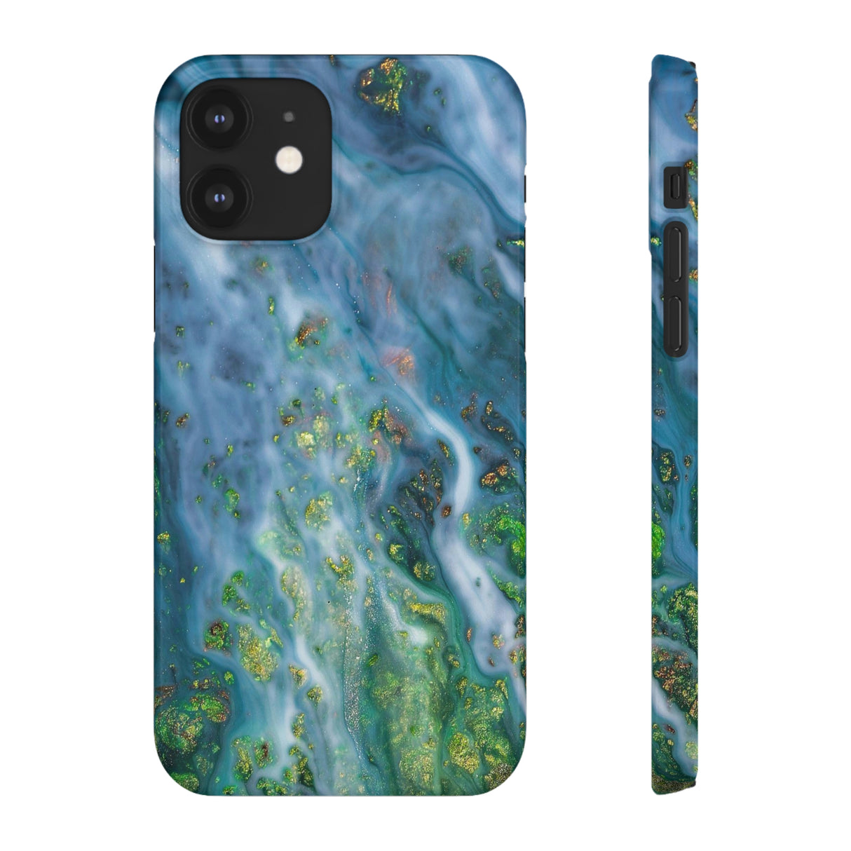 Forest Mist Ink Art iPhone Case (Slim) iPhone 12 Glossy Phone Case