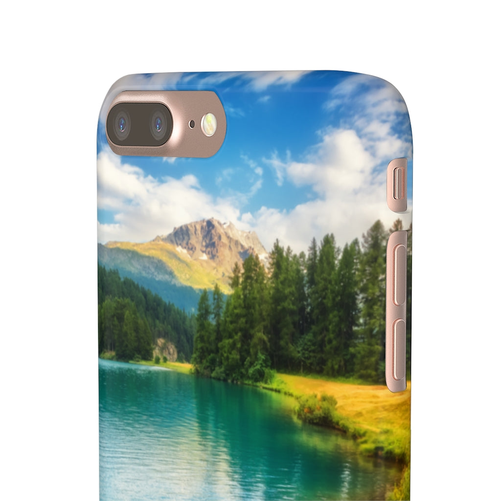 Fantastic Azure Alpine Lake Samsung/iPhone (Slim) iPhone 7 Plus Glossy Phone Case