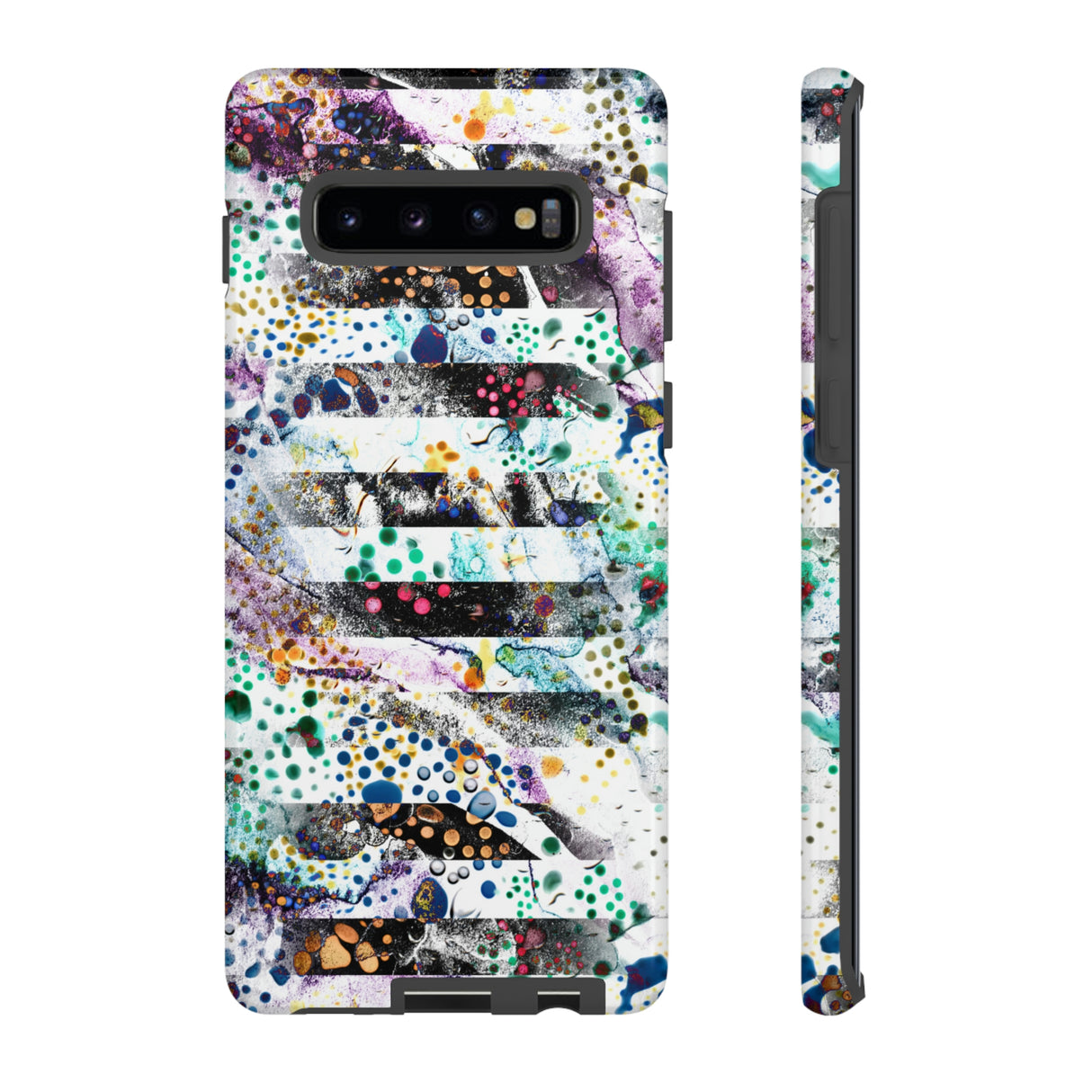 Abstract Green Purple Android Case (Protective) Samsung Galaxy S10 Plus Glossy Phone Case