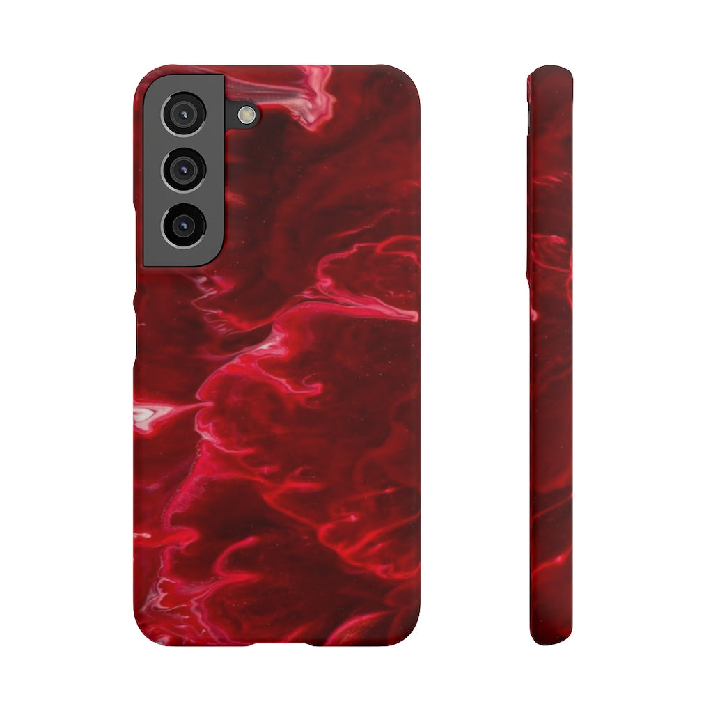 Red Velvet Ink Art Android Case (Slim) Samsung Galaxy S22 Matte Phone Case