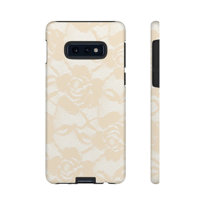 Ivory Rose Lace Gothic Flower Samsung Case (Protective) Samsung Galaxy S10E Matte Phone Case