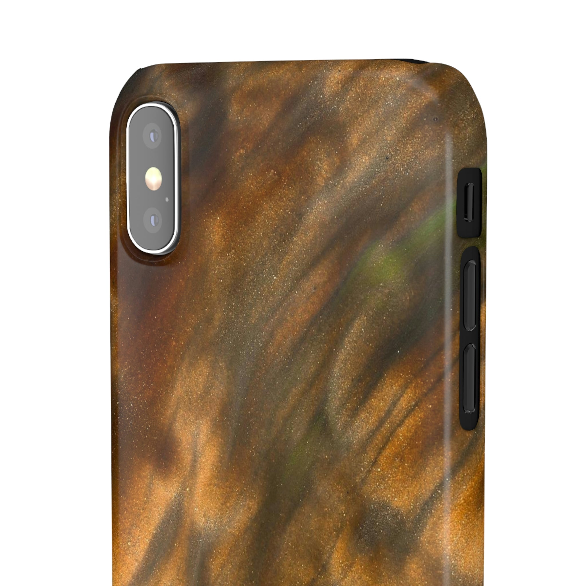 Gold Sand Ink Art iPhone Case (Slim) Phone Case