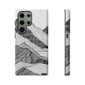 Mountain Line Art Android Case (Protective) Samsung Galaxy S23 Ultra Matte Phone Case