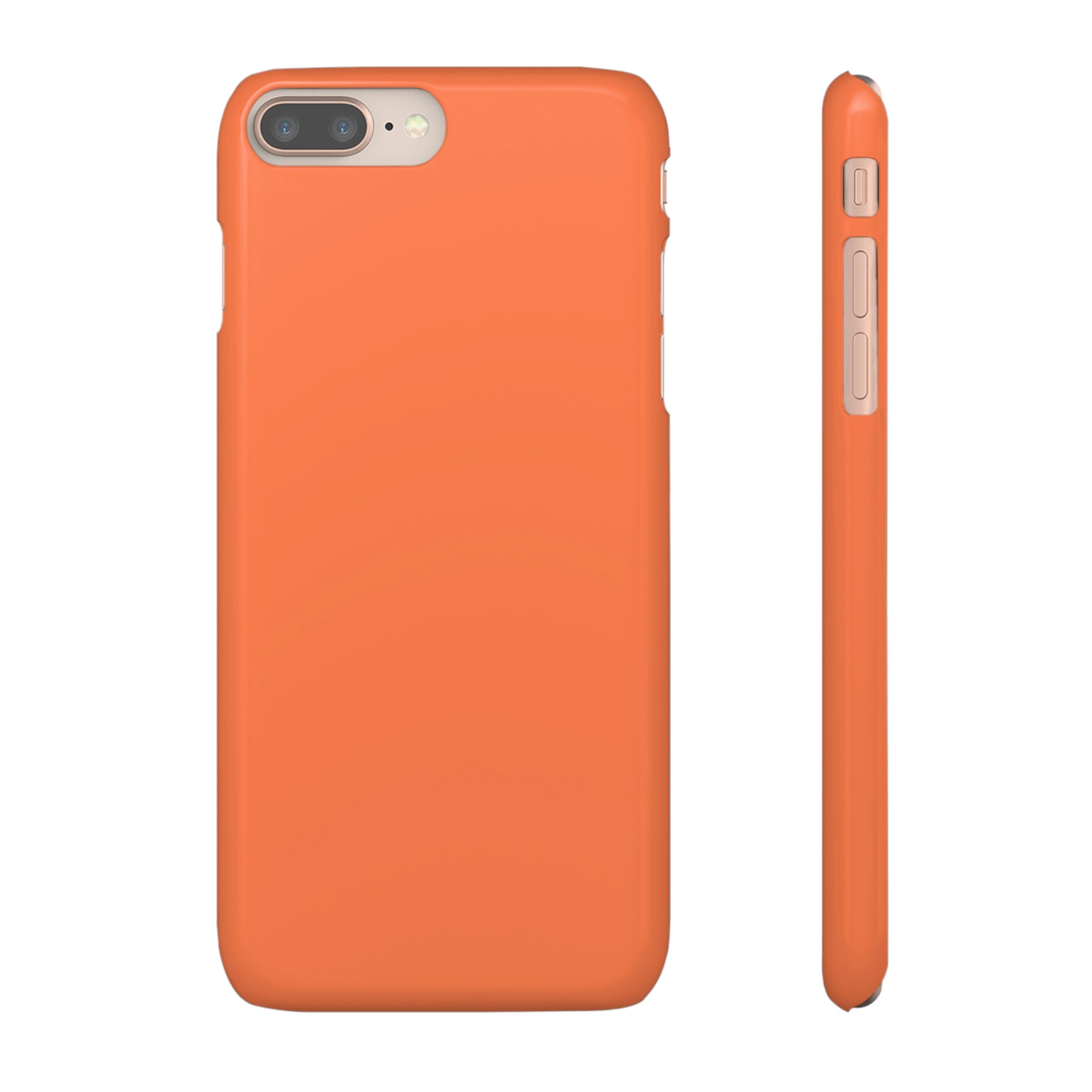 Coral Orange iPhone Case (Slim) iPhone 8 Plus Glossy Phone Case