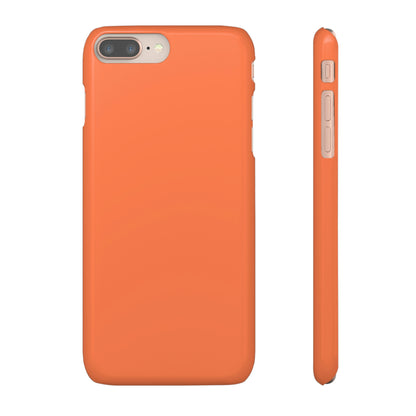 Coral Orange iPhone Case (Slim) iPhone 8 Plus Glossy Phone Case