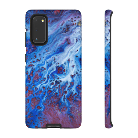 Ice Blue River Ink Art Android Case (Protective) Samsung Galaxy S20 Glossy Phone Case